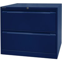 BISLEY Hängeregistraturschank, 2-bahnig, 2 Schubladen, blau von Bisley