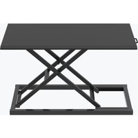 Höhenverstellbarer Schreibtischaufsatz BASIC, schwarz von Basic