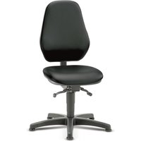 bimos Arbeitsdrehstuhl Alpha, Kunstleder, Sitzhöhe 460-640 mm, Bodengleiter, schwarz von bimos