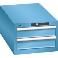LISTA Schubladenschrank 18x36E, (BxTxH) 411x725x283mm, 2 Schubladen, 2 x 100, lichtblau, RFID Lock von Lista
