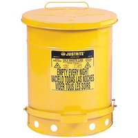 Justrite® Werkbank-Sammelbehälter, Fußpedal, gelb, 52 Liter von Justrite®