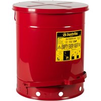 Justrite® Werkbank-Sammelbehälter, Fußpedal, rot, 52 Liter von Justrite®
