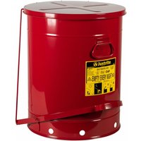 Justrite® Werkbank-Sammelbehälter, Fußpedal, rot, 80 Liter von Justrite®