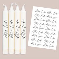 Din A4 - Kerzen-Tattoofolie Alles Liebe Schreibschrift Für Kerzen/Keramik 284 von FuerSelbermacher