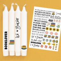 Din A4 - Kerzen-Tattoofolie Booklover Für Kerzen/Keramik 214 von FuerSelbermacher