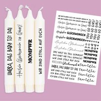 Din A4 - Kerzen-Tattoofolie Geburt Mompwr Für Kerzen/Keramik 330 Din A4 - Kerzen-Tattoofolie Geburt Mompwr Für Kerzen/Keramik 330 von FuerSelbermacher