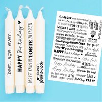 Din A4 - Kerzen-Tattoofolie Geburtstag Für Kerzen/Keramik 154 Din A4 - Kerzen-Tattoofolie Geburtstag Für Kerzen/Keramik 154 von FuerSelbermacher