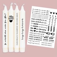Din A4 - Kerzen-Tattoofolie Geburtstag Lustig Für Kerzen/Keramik 313 von FuerSelbermacher