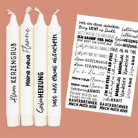 Din A4 - Kerzen-Tattoofolie Kleiner Kerzengruß Für Kerzen/Keramik 305 Din A4 - Kerzen-Tattoofolie Kleiner Kerzengruß Für Kerzen/Keramik 305 von FuerSelbermacher
