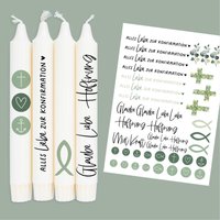 Din A4 - Kerzen-Tattoofolie Konfirmation Schlicht Salbeigrün Für Kerzen/Keramik 365 Din A4 - Kerzen-Tattoofolie Konfirmation Schlicht Salbeigrün Für Kerzen/Keramik 365 von FuerSelbermacher