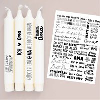 Din A4 - Kerzen-Tattoofolie Muttertag Oma Für Kerzen/Keramik 164 Din A4 - Kerzen-Tattoofolie Muttertag Oma Für Kerzen/Keramik 164 von FuerSelbermacher