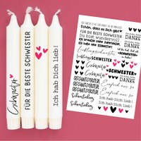 Din A4 - Kerzen-Tattoofolie Schwester Für Kerzen/Keramik 200 Din A4 - Kerzen-Tattoofolie Schwester Für Kerzen/Keramik 200 von FuerSelbermacher