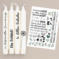 Din A4 - Kerzen-Tattoofolie in Liebevoller Erinnerung Für Kerzen/Keramik 083 Din A4 - Kerzen-Tattoofolie in Liebevoller Erinnerung Für Kerzen/Keramik 083 von FuerSelbermacher