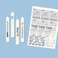 Din A4 - Tattoofolie Geburtstag Für Geburtstagskerzen/Keramik 461 von FuerSelbermacher