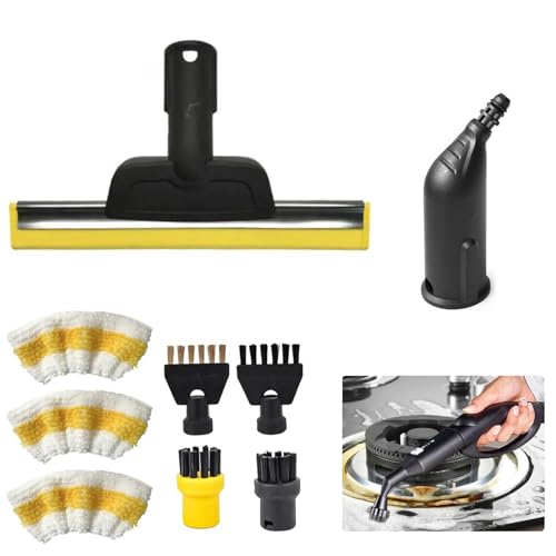 9 Stück Dampfreiniger Zubehör für Kärcher SC1 SC2 SC3 SC4 SC5, Fensterdüse, 1 Düse, 2 Rundbürste, 2 Flachbürste, 3 Mikrofaser-Handtuchset Dampfreiniger Ersatz 9 Stück Dampfreiniger Zubehör für Kärcher SC1 SC2 SC3 SC4 SC5, Fensterdüse, 1 Düse, 2 Rundbürste, 2 Flachbürste, 3 Mikrofaser-Handtuchset Dampfreiniger Ersatz von Fuerdich