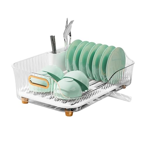 Abtropfgestell Geschirr Für Küche, Geschirrabtropfgestell Mit Abtropffläche rutschfest Mit Sockel Dish Drying Rack Geschirrständer Für Küchentisch Und Spüle von Fuerdich