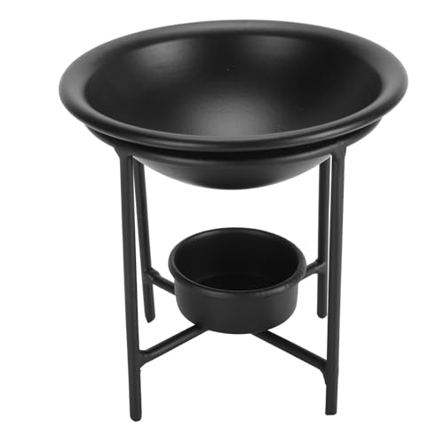 Duftlampe Für ätherische öle, 100ml Duftlampe Teelicht with Iron Bowl, Multifunctional Fast Heat Conduction Aroma Duftlampe Teelicht, For Melting Wax Büro Schlafzimmer (4 Legs) von Fuerdich