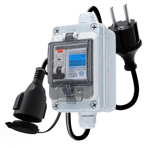 Mobiler Digitaler Stromzähle 230V 16A, Strom Zwischenzähler Camping, IP67 Mobiler Digitaler Stromzähler Mit IP44 Stecker, Camping Stromzähler, Mobile Outdoor KWH Messgerät Mobiler Digitaler Stromzähle 230V 16A, Strom Zwischenzähler Camping, IP67 Mobiler Digitaler Stromzähler Mit IP44 Stecker, Camping Stromzähler, Mobile Outdoor KWH Messgerät von Fuerdich