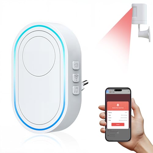 Smartes Wireless Türklingel & Alarmsystem, WiFi Wireless Doorbell Bewegungsmelder und Fenstersensor – 2-in-1 Sicherheitslösung für Zuhause APP Remote Notification mit Fernbedienung Smartes Wireless Türklingel & Alarmsystem, WiFi Wireless Doorbell Bewegungsmelder und Fenstersensor – 2-in-1 Sicherheitslösung für Zuhause APP Remote Notification mit Fernbedienung von Fuerdich