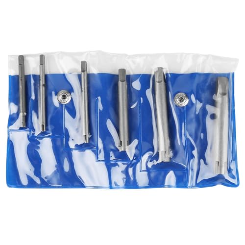 Tap Extractor Set, Steel Broken Head Taps Remover Stripped Screw Tap Extractor Set High Speed Steel Durable Anti for Industrial and Home Repair SixPiece NinePiece TenPiece (6PCS) von Fuerdich
