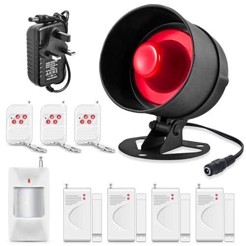 Fuers Home Security Systems Einbruchalarmanlage 115dB Hausalarmanlagen PIR Bewegungsmelder Türalarmanlage Garagenhausalarm mit Fernbedienung Schuppen Alarmanlage Sicherheitssystem für Innenhof Fuers Home Security Systems Einbruchalarmanlage 115dB Hausalarmanlagen PIR Bewegungsmelder Türalarmanlage Garagenhausalarm mit Fernbedienung Schuppen Alarmanlage Sicherheitssystem für Innenhof von Fuers