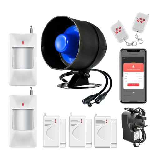 Fuers Home Security Systems WiFi Einbruchalarmanlage 120dB Hausalarmanlagen 9 Stück PIR Bewegungsalarmsensor mit Fernbedienung Schuppen Alarmanlage mit kostenloser App-Benachrichtigung für Fuers Home Security Systems WiFi Einbruchalarmanlage 120dB Hausalarmanlagen 9 Stück PIR Bewegungsalarmsensor mit Fernbedienung Schuppen Alarmanlage mit kostenloser App-Benachrichtigung für von Fuers