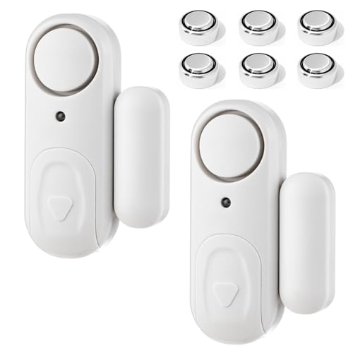 Fuers Türalarm Fensteralarm Alarmanlage Tür Alarm mit Batterien Fenster Alarm 100 dB Fensteralarm Einbruchschutz Tür Alarmanlage Fenster Sensor für Haus, Hotel, Schwimmbad, Garage (2er-Pack) von Fuers