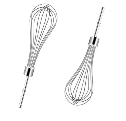 Fugedox W10720799 Edelstahl-Eierschlägel, Handmixer-Schneebesen-Aufsätze für KitchenAid, passend für KHMPW, KHM512BM KHM2B, AP5644233, W10720799 und mehr Handmixer-Eierschläger – 2 Stück von Fugedox