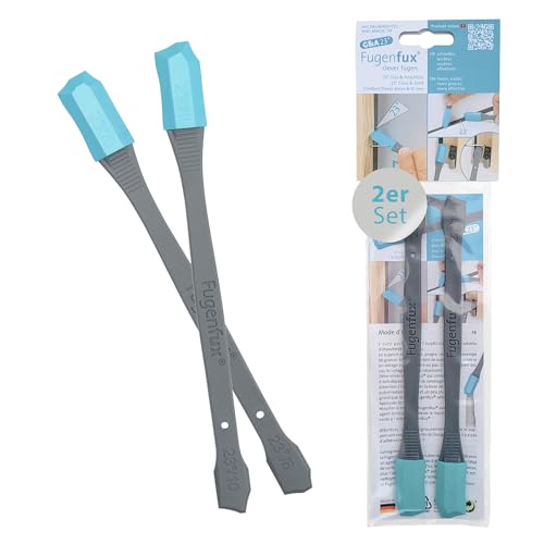 FUGENFUX® G&A 23° Glas und Anschlussfugen| Fugenabzieher für flache Fugen | 2er-Set mit 8mm & 10mm Größen -Revolutionäre Zauberspitze für Enge Stellen von Fugenfux