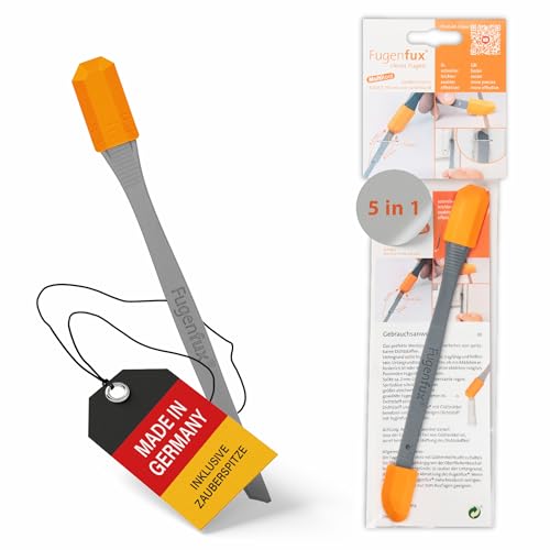 FUGENFUX® MULTITOOL | 2-in-1 Fugenabzieher mit Revolutionärer Zauberspitze & 5 Fugenformen | Vielseitiger Fugenglätter | Silikon-abzieher Made in Germany | Ideal für Silicon, Acryl & Mehr (Model 2024) von Fugenfux