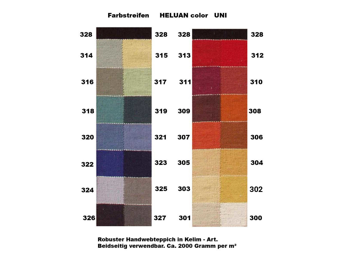 Heluan Color UNI Handwebteppich (einfarbig) von Fuggerhaus