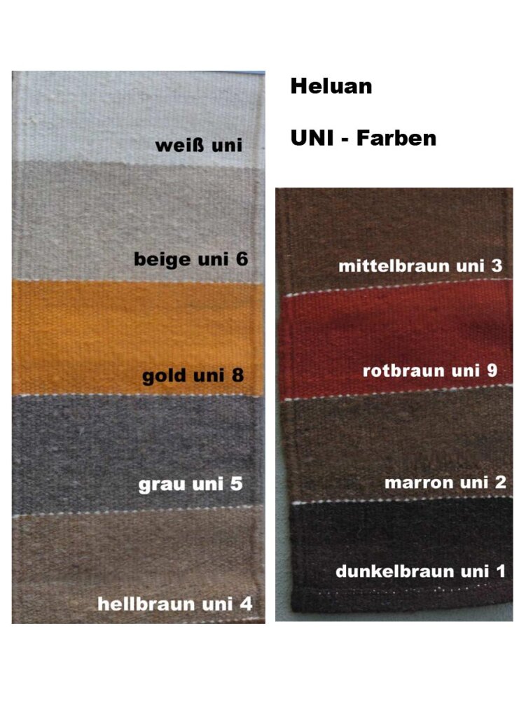 Heluan UNI Handwebteppich (einfarbig) von Fuggerhaus