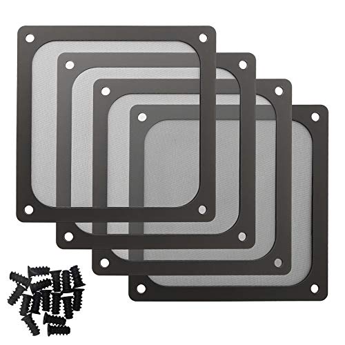 140 mm PC-Gehäuselüfter, Staubfilter mit Magnet und Schrauben, ultrafeines Nylon-Netz, schwarz, 4 Stück 140 mm PC-Gehäuselüfter, Staubfilter mit Magnet und Schrauben, ultrafeines Nylon-Netz, schwarz, 4 Stück von Fuhengli
