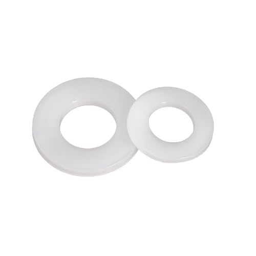 100pcs Nylon-Unterlegscheiben, M2 Flachabstandshalter Unterlegscheibe, Gummiunterlegscheiben-Set, flache O-Ring-Dichtung, Runddichtungs-Sortiment-Kit M2x12x1.0mm von Fuikupe