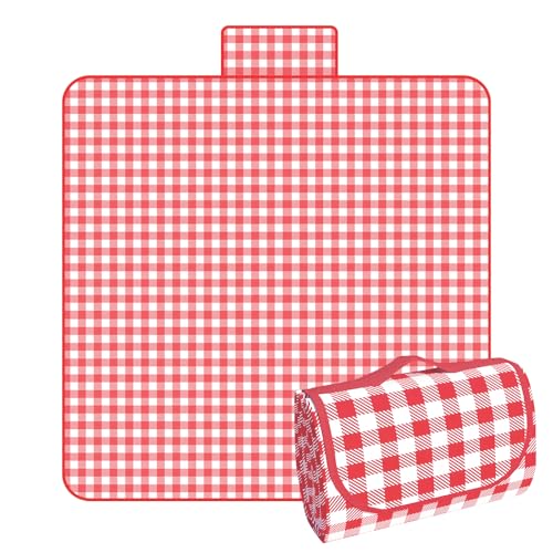 Fuikupe Picknickdecke, Vliesstoff Campingdecke Abdichtung Picknickdecken Faltbar Stranddecke Picknick Decke Picnic Mat Mit Tragegriff 2 * 2m von Fuikupe