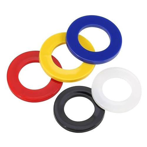 Nylon-Unterlegscheiben, 300 Stück M2 flache Abstandshalter Unterlegscheibe, Gummischeiben-Set (Weiß,M2X5X1.0mm) von Fuikupe