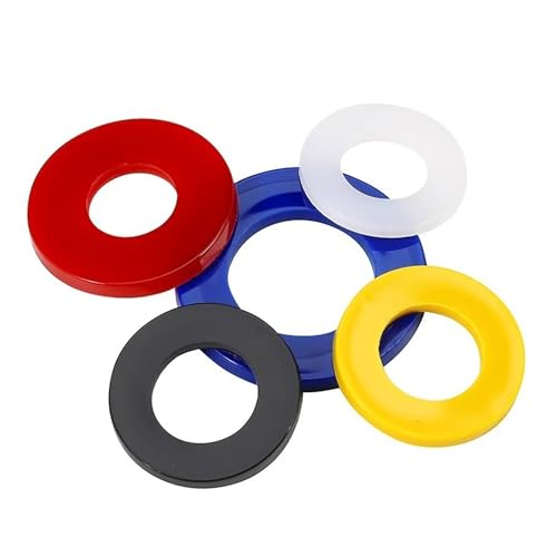 Nylon-Unterlegscheiben, M3 flache Abstandshalter Unterlegscheibe, Gummischeiben-Set (Gelb,300,M3X8X1.0mm) von Fuikupe