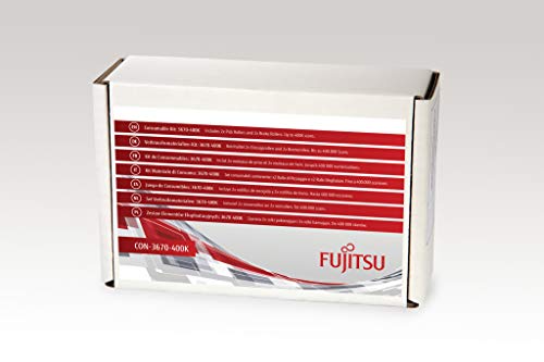 Fujitsu PFU Verbrauchs-Set 3670-400K für fi-7140, fi-7240, fi-7160, fi-7260, fi-7180, fi-7280 inkl. 2 Pick-Rollen und 2 Bremsenrollen Geschätzte Lebensdauer: bis zu 400K Scans, CON-3670-400K von Fujitsu