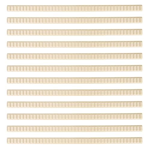 12 Stk Unbehandelte Holzleisten, 40x2x0,5cm 3D Dekorative Holzleisten für Heimwerker Spiegel Schränke Fenster Türen Wände und Heimdekoration (Wellenform) von Fukaisu