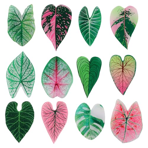 12stk Blattförmige Kühlschrankmagneten, Mini Pflanzen Thematische Dekorative Kühlschrankmagneten für Küche Schule Büro Dekoration Perfekt für Weihnachten Geburtstag Pflanzenliebhaber Geschenk von Fukaisu