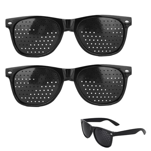 Fukaisu 2 Paar Lochbrille, Sehkorrekturbrillen zur Verbesserung der Sehkraft Leichte und Bequeme Anti-Ermüdungshilfen von Fukaisu