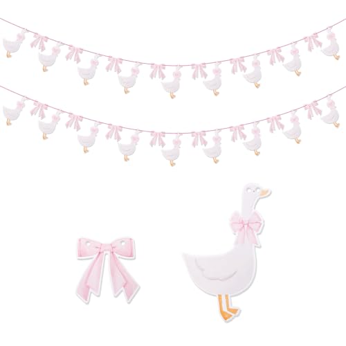 Fukaisu 2 Stück Gänse Themenbanner, Süßes One Silly Goose Party Banner mit Rosa Schleifen Bauernhoftier Party Dekoration für Kindergeburtstag Babyparty Fukaisu 2 Stück Gänse Themenbanner, Süßes One Silly Goose Party Banner mit Rosa Schleifen Bauernhoftier Party Dekoration für Kindergeburtstag Babyparty von Fukaisu