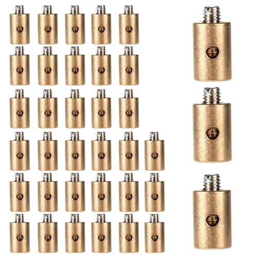 Fukaisu 36 Stück Bremskabel Nippelschrauben, 6mm Universal Gaszugklemme Bremszugnippelschrauben für Motorrad Fahrrad Roller Gokart Rasenmäher Auto von Fukaisu