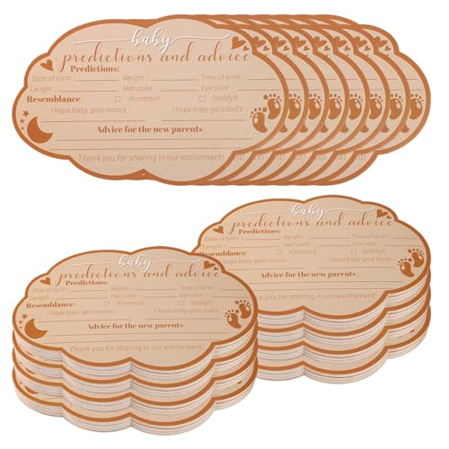 Fukaisu 50stk Baby-Vorhersagekarte, Wolken-Ratgeberkarte Geschlechtsneutrales Babyparty-Spiel für Jungen und Mädchen Andenken-Aktivität für Neue Eltern von Fukaisu