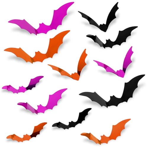 Fukaisu 72 Stück Halloween Fledermaus Wanddekoration, Gruselige 3D-Fledermaus Aufkleber aus PVC für DIY-Wand Fenster Tür Drinnen und Draußen Halloween Dekorationen Fukaisu 72 Stück Halloween Fledermaus Wanddekoration, Gruselige 3D-Fledermaus Aufkleber aus PVC für DIY-Wand Fenster Tür Drinnen und Draußen Halloween Dekorationen von Fukaisu