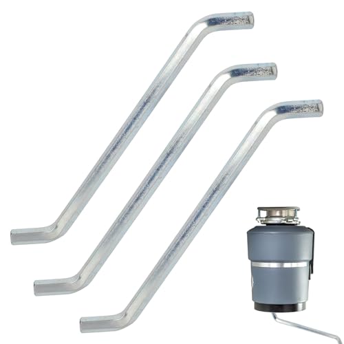 Fukaisu Müllentsorgungsschlüssel, Legierung, 1/4-Zoll-Schraubenschlüssel, kompatibel mit InSinkErator Moen Reparatur-Ersatz, 3 Stück von Fukaisu