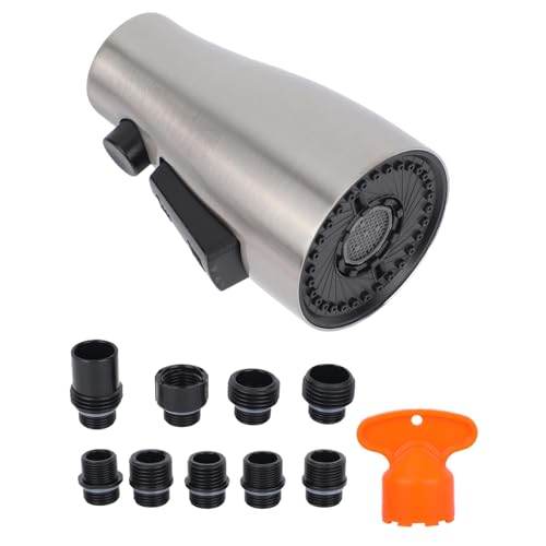 Wasserhahnkopf-Ersatz, multifunktionaler Küchenarmatur-Sprayer Ersatz mit 9 Adaptern Praktisches Zubehör für Küchenspüle Wasserhahn Wasserhahnkopf-Ersatz, multifunktionaler Küchenarmatur-Sprayer Ersatz mit 9 Adaptern Praktisches Zubehör für Küchenspüle Wasserhahn von Fukaisu