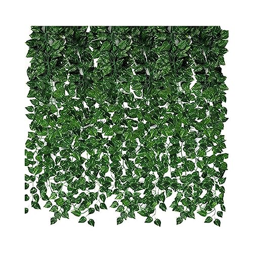 Artificial Ivy Garland | Fake Vines for Room and Garden Wall Decoration for Indoor Outdoor Use | Artificial Plant Hanging for Garden Wedding Wall Decoration | Pack of 12, 210 cm Length. von Fukamou