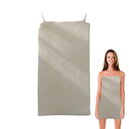 Bademantel Badetuch, Tragbar Wearable Badetuch, Schwimmen Microfaser Weich Saugfähig Handtuch, Geeignet Für Schlanke Frauen. 75x140 cm von Fukamou