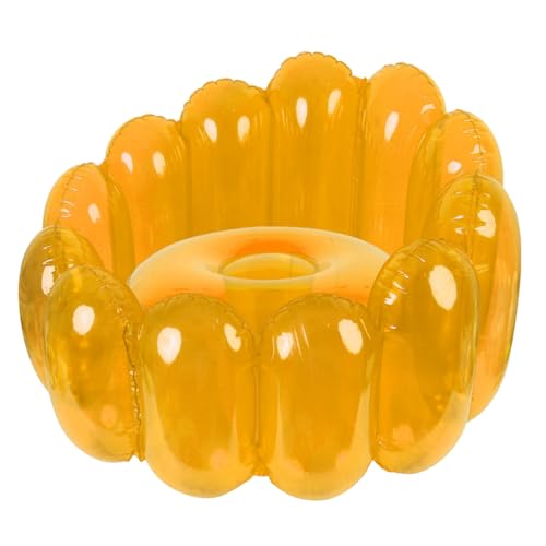 Fukamou Aufblasbarer Stuhl,Luftstuhl Aufblasbar | Transparenter Aufblasbarer Stuhl Aus PVC Für Den Außenbereich,Aufblasbarer- Loungesessel, Filmstühle, Blow-Sofa-Sitz, Maximale Belastung 250 Pfund Für von Fukamou